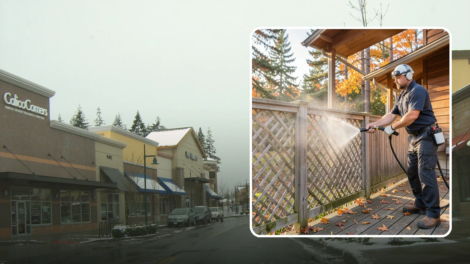 Lattice Cleaning in Mill Creek, Snohomish County, WA - We wash decorative and skirting lattice to remove the moss and mud that pack into its crisscrossed openings.