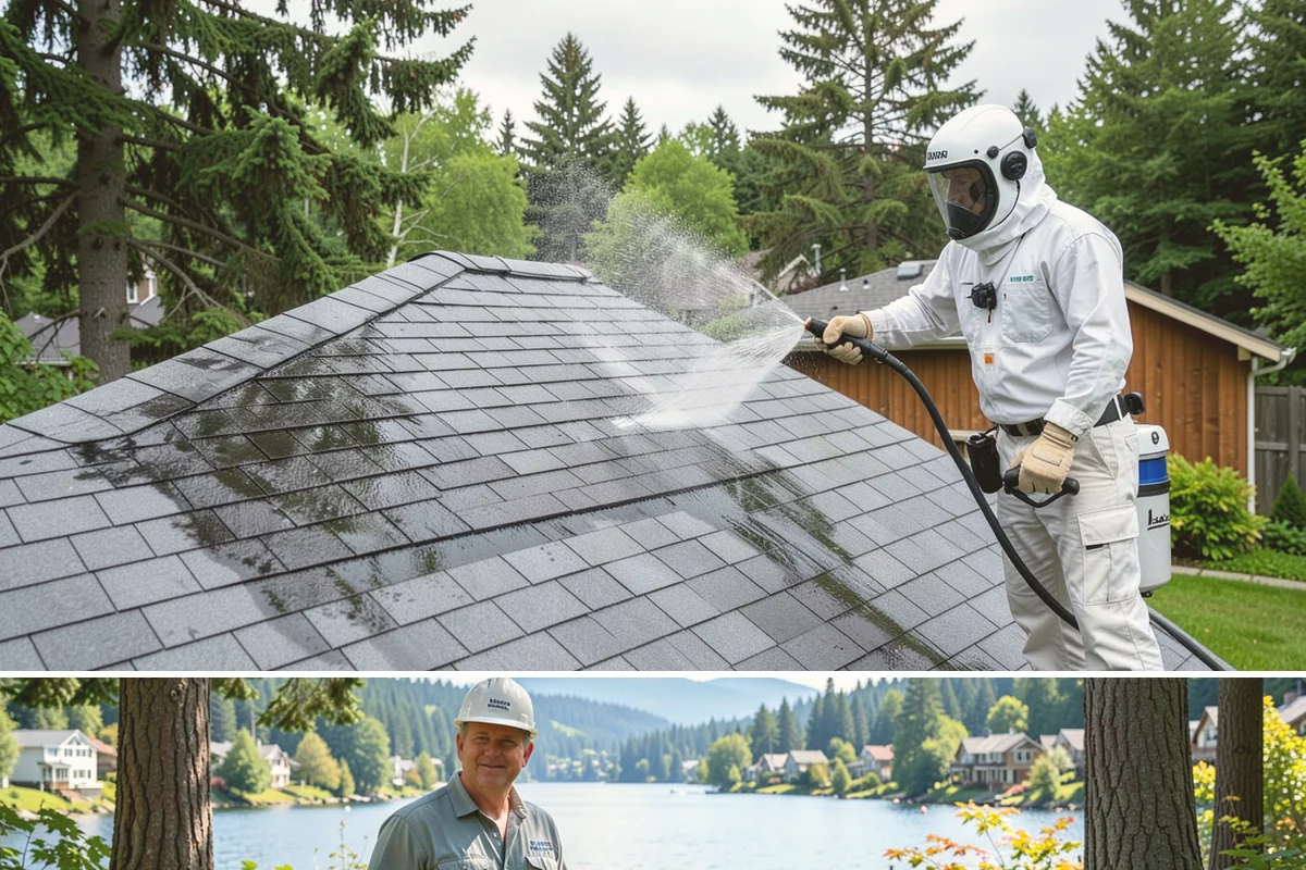 Lattice Cleaning in Milton, King County, WA - Spring cleaning clears the winter moss that clogs lattice and restores ventilation before summer humidity.