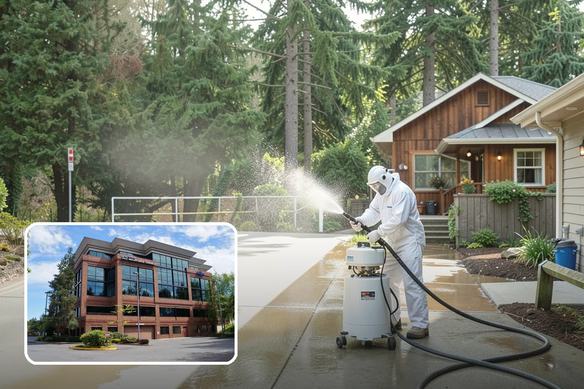 Lattice Cleaning in Mountlake Terrace, Snohomish County, WA - Clears moss and mud from crisscrossed lattice openings