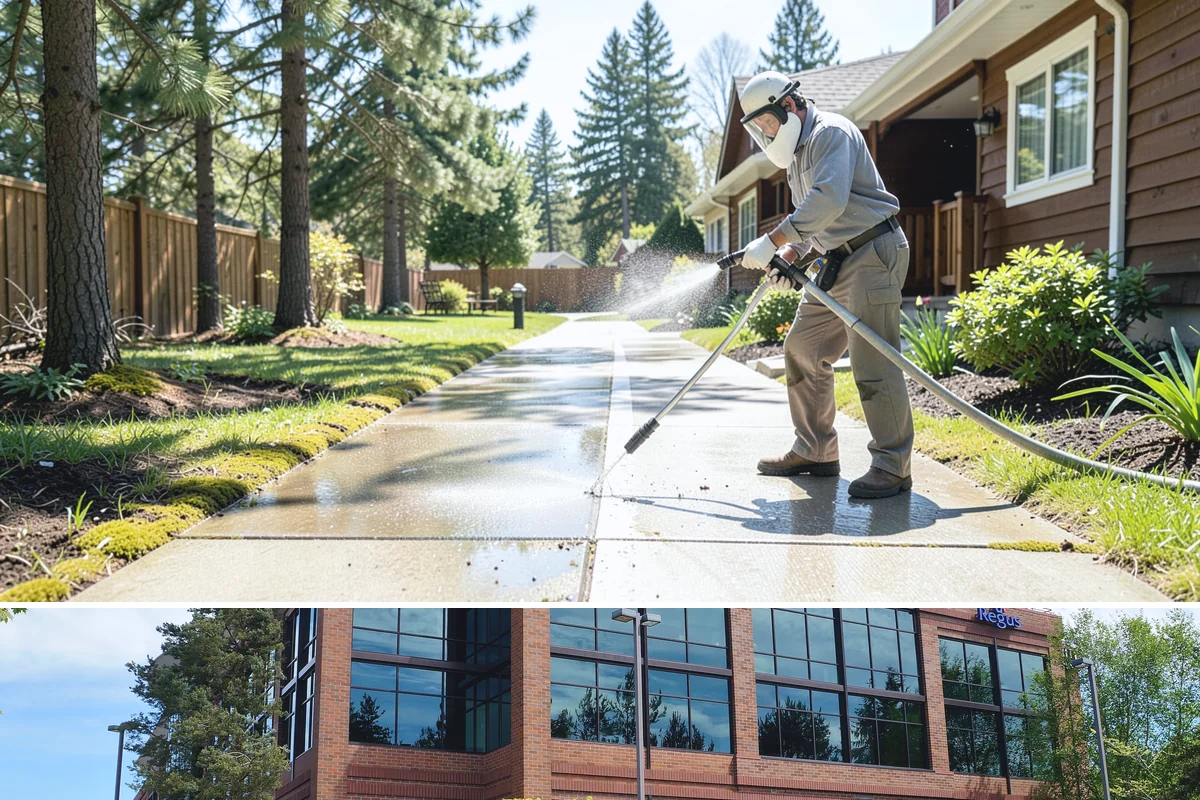 Lattice Cleaning in Mountlake Terrace, Snohomish County, WA - Spring cleaning clears the winter moss that clogs lattice and restores ventilation before summer humidity.