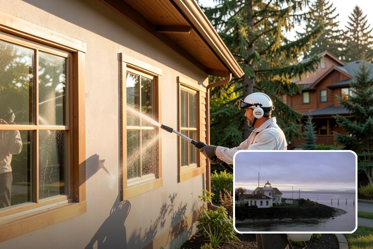 Lattice Cleaning in Mukilteo, Snohomish County, WA - Clears moss and mud from crisscrossed lattice openings
