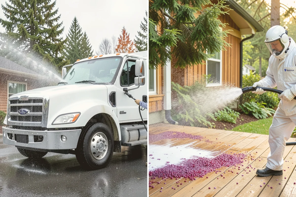Lattice Cleaning in Newcastle, King County, WA - Clear loose debris lodged in the lattice openings