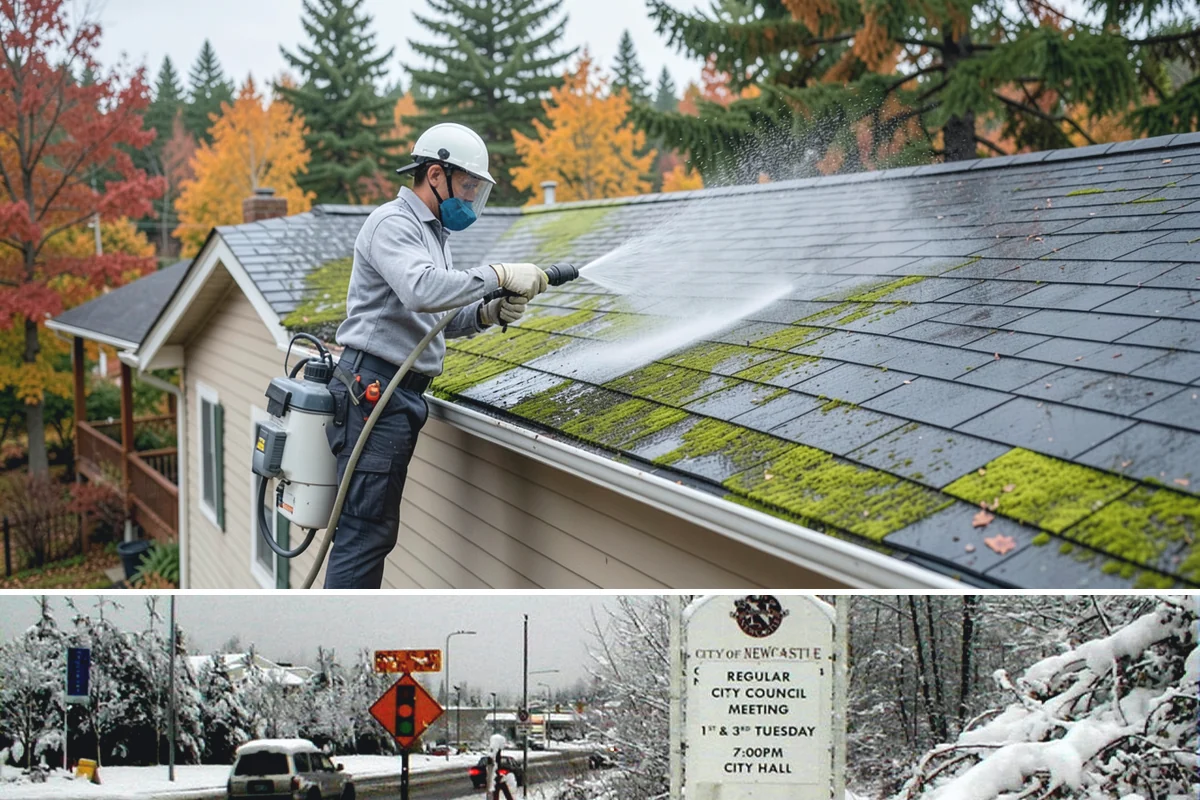 Lattice Cleaning in Newcastle, King County, WA - Spring cleaning clears the winter moss that clogs lattice and restores ventilation before summer humidity.