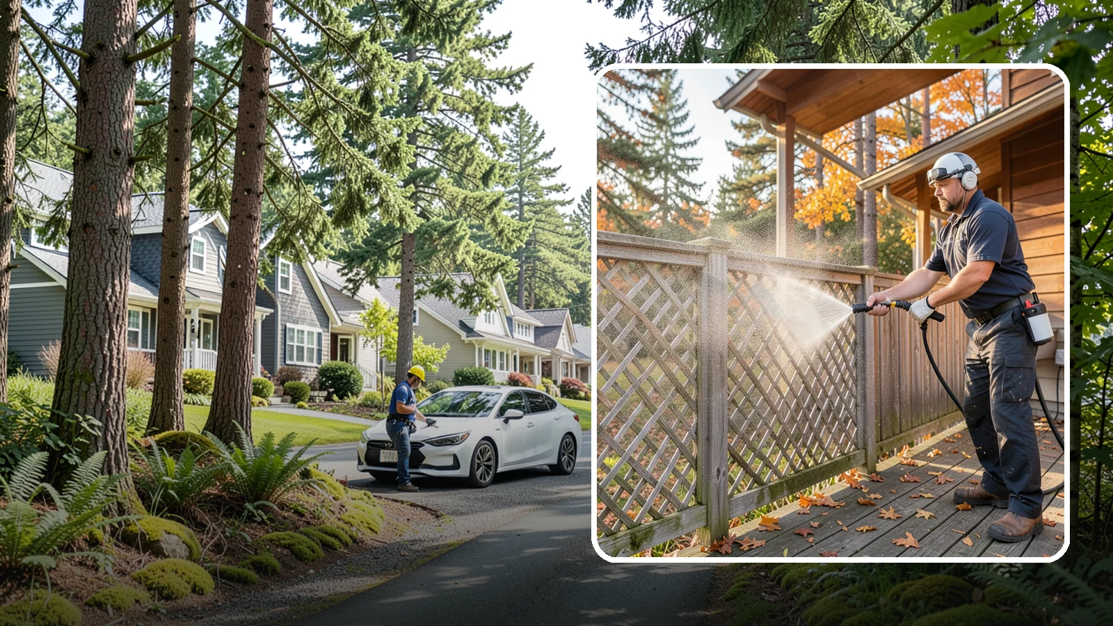 Lattice Cleaning in Normandy Park, King County, WA - We wash decorative and skirting lattice to remove the moss and mud that pack into its crisscrossed openings.