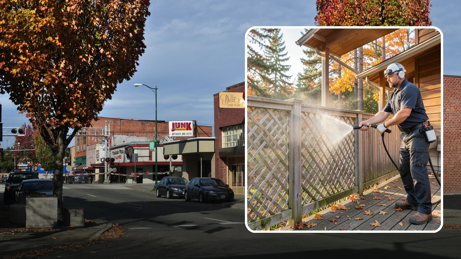 Lattice Cleaning in Puyallup, Pierce County, WA - We wash decorative and skirting lattice to remove the moss and mud that pack into its crisscrossed openings.