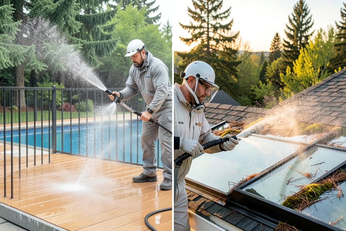 Lattice Cleaning in Puyallup, Pierce County, WA - Clear loose debris lodged in the lattice openings