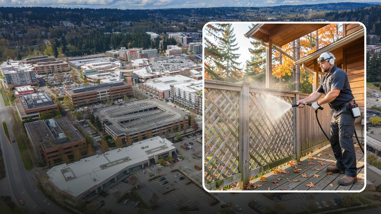 Lattice Cleaning in Redmond, King County, WA - We wash decorative and skirting lattice to remove the moss and mud that pack into its crisscrossed openings.