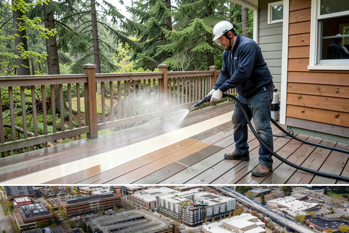 Lattice Cleaning in Redmond, King County, WA - Spring cleaning clears the winter moss that clogs lattice and restores ventilation before summer humidity.