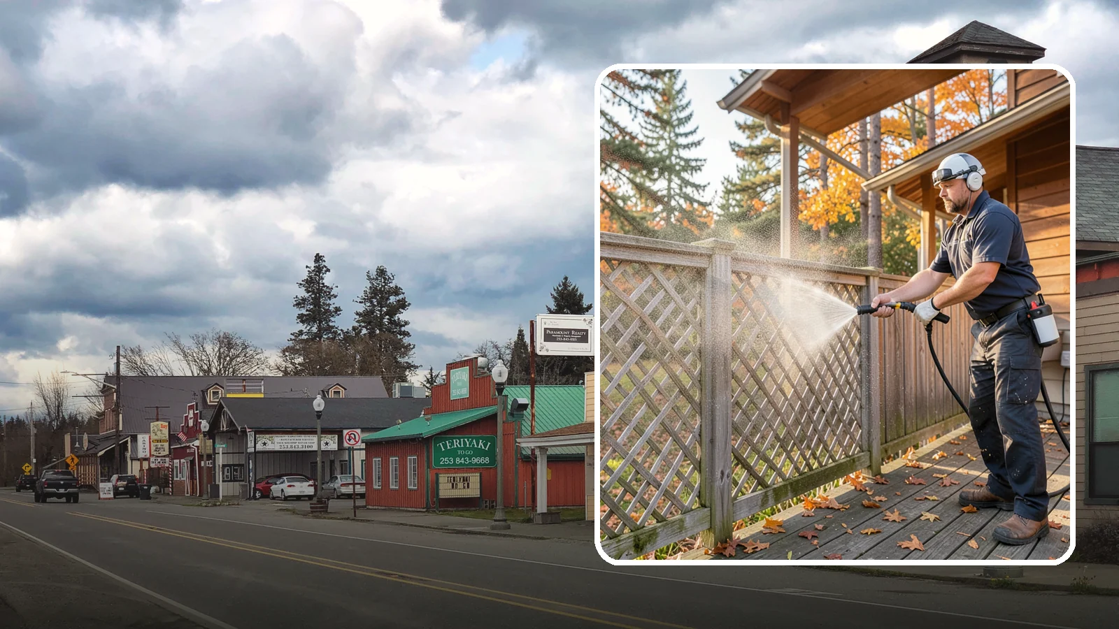 Lattice Cleaning in Roy, Pierce County, WA - We wash decorative and skirting lattice to remove the moss and mud that pack into its crisscrossed openings.