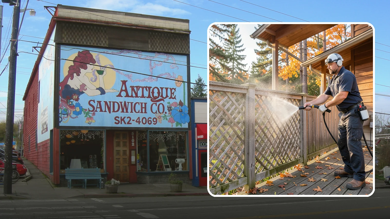 Lattice Cleaning in Ruston, Pierce County, WA - We wash decorative and skirting lattice to remove the moss and mud that pack into its crisscrossed openings.