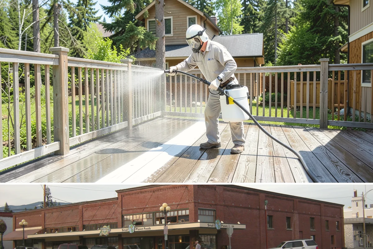 Lattice Cleaning in Sedro-Woolley, Skagit County, WA - Spring cleaning clears the winter moss that clogs lattice and restores ventilation before summer humidity.