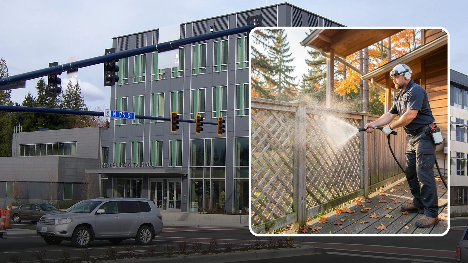 Lattice Cleaning in Shoreline, King County, WA - We wash decorative and skirting lattice to remove the moss and mud that pack into its crisscrossed openings.