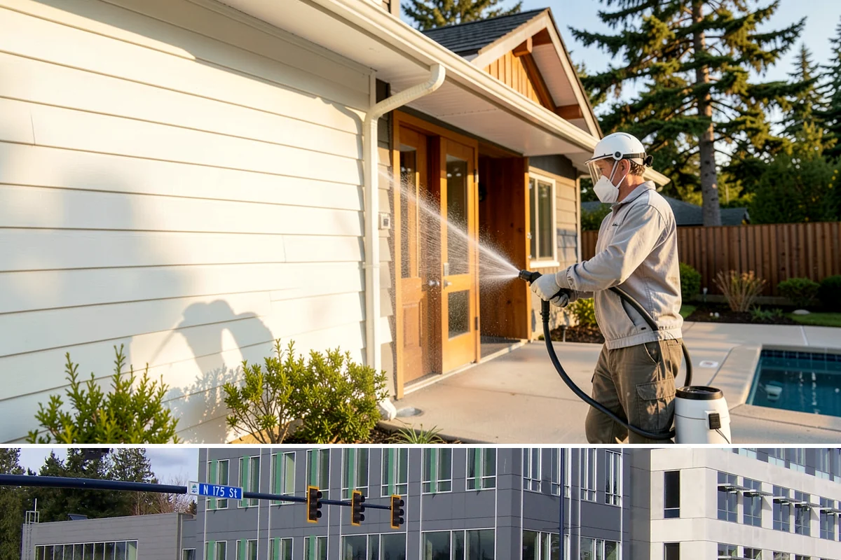 Lattice Cleaning in Shoreline, King County, WA - Spring cleaning clears the winter moss that clogs lattice and restores ventilation before summer humidity.