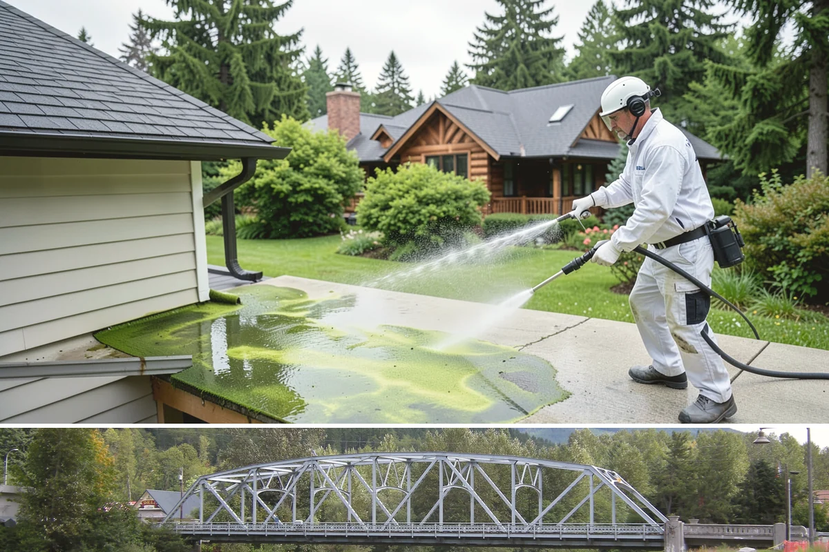 Lattice Cleaning in Skykomish, King County, WA - Spring cleaning clears the winter moss that clogs lattice and restores ventilation before summer humidity.