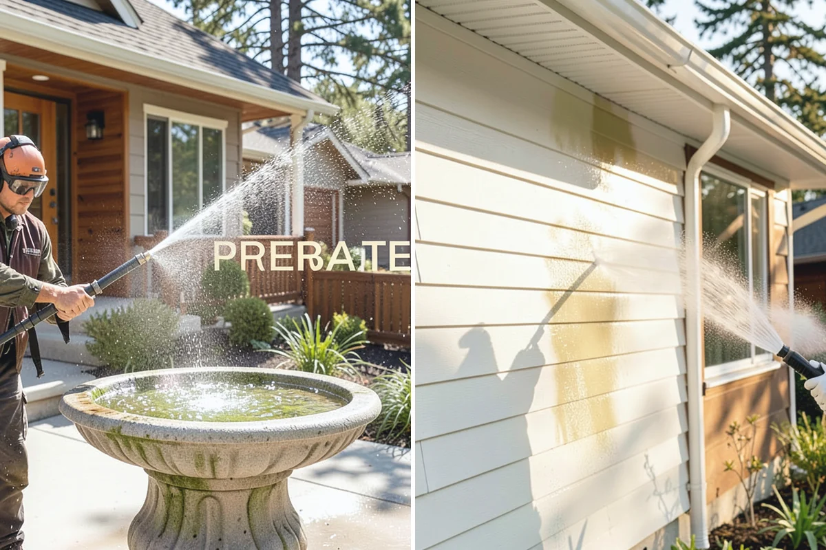 Lattice Cleaning in South Prairie, Pierce County, WA - Clear loose debris lodged in the lattice openings