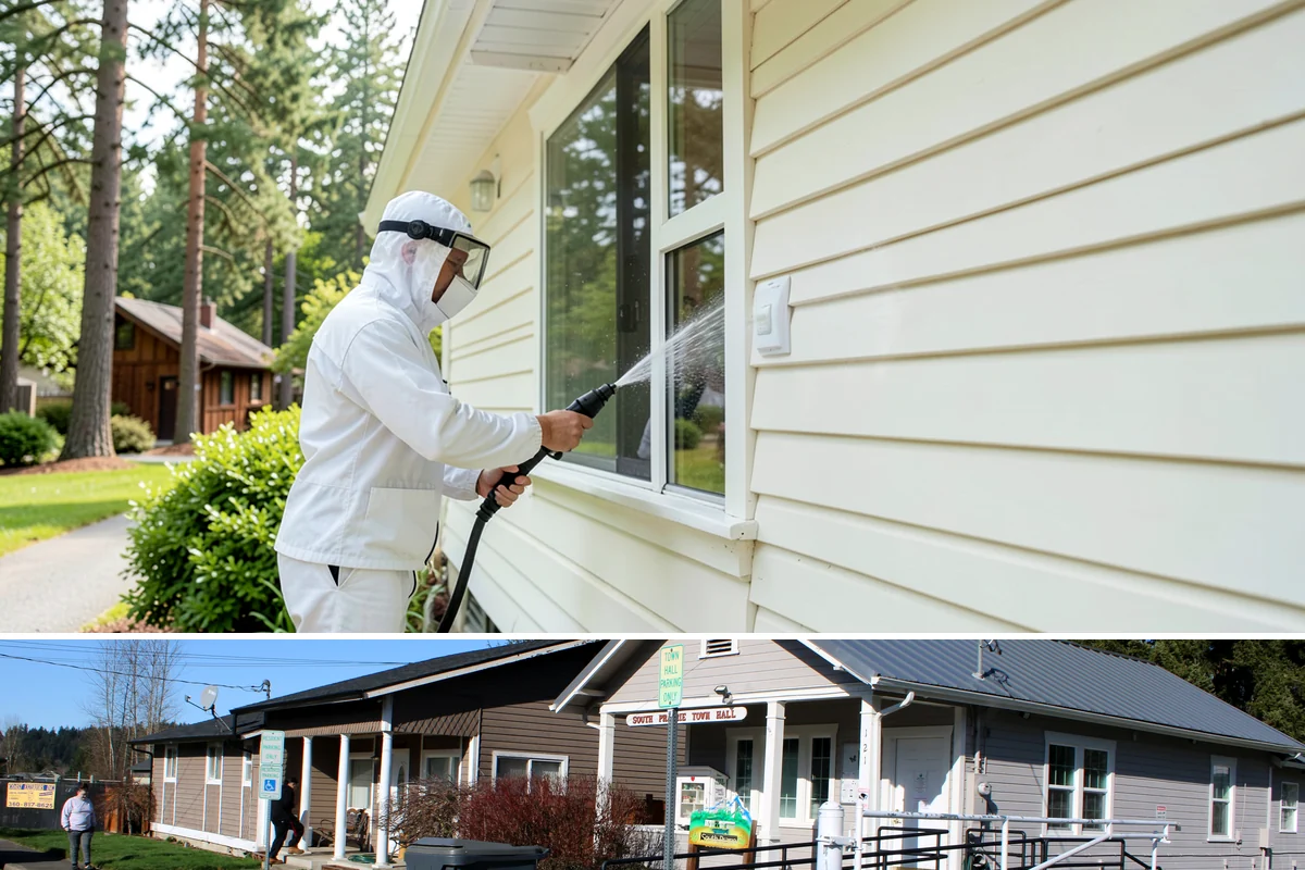 Lattice Cleaning in South Prairie, Pierce County, WA - Spring cleaning clears the winter moss that clogs lattice and restores ventilation before summer humidity.
