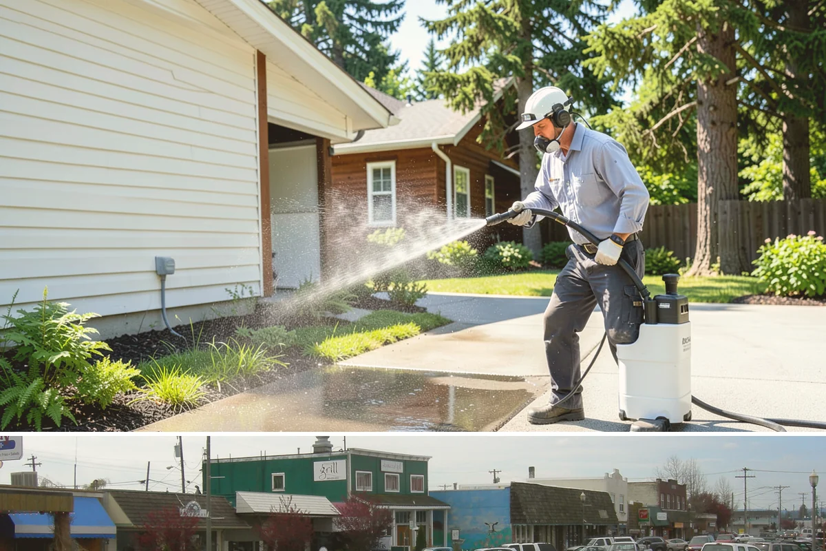 Lattice Cleaning in Stanwood, Snohomish County, WA - Spring cleaning clears the winter moss that clogs lattice and restores ventilation before summer humidity.