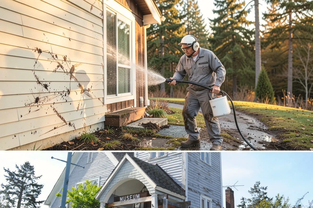 Lattice Cleaning in Steilacoom, Pierce County, WA - Spring cleaning clears the winter moss that clogs lattice and restores ventilation before summer humidity.