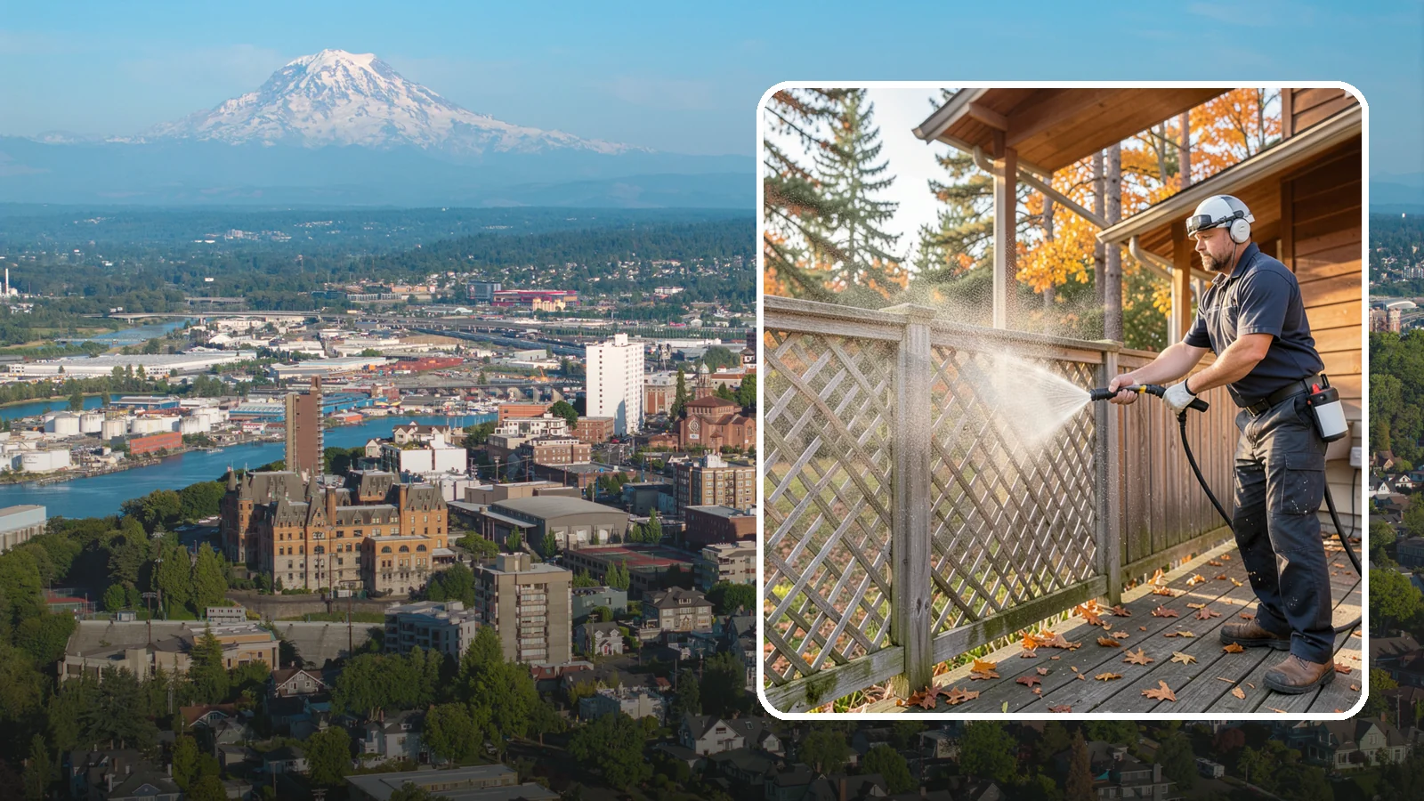 Lattice Cleaning in Tacoma, Pierce County, WA - We wash decorative and skirting lattice to remove the moss and mud that pack into its crisscrossed openings.
