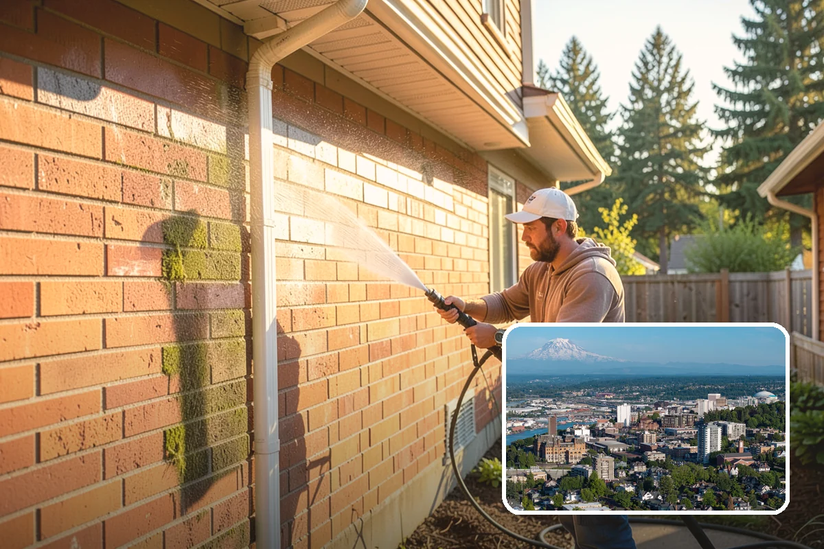 Lattice Cleaning in Tacoma, Pierce County, WA - Clears moss and mud from crisscrossed lattice openings