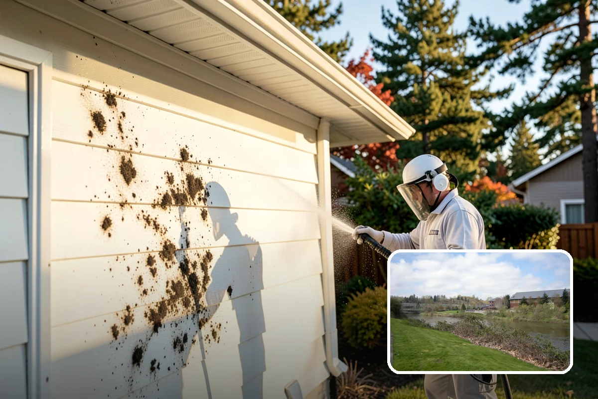 Lattice Cleaning in Tukwila, King County, WA - Clears moss and mud from crisscrossed lattice openings