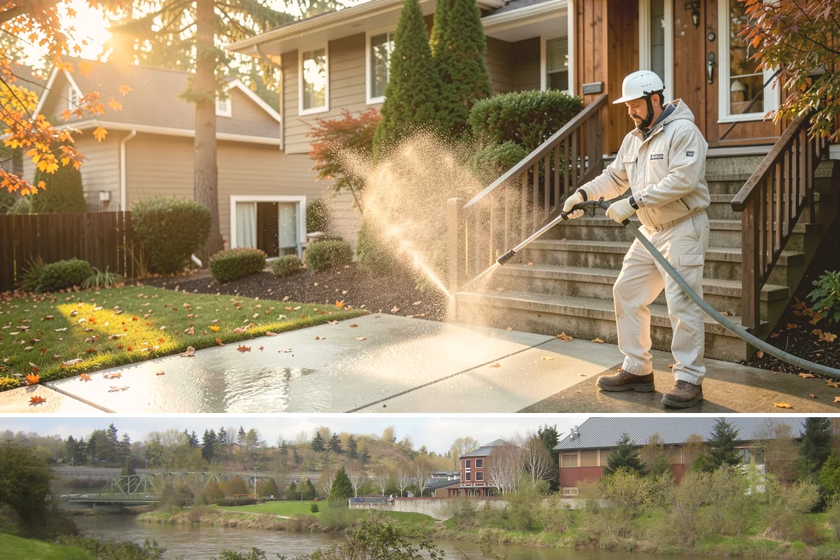 Lattice Cleaning in Tukwila, King County, WA - Spring cleaning clears the winter moss that clogs lattice and restores ventilation before summer humidity.