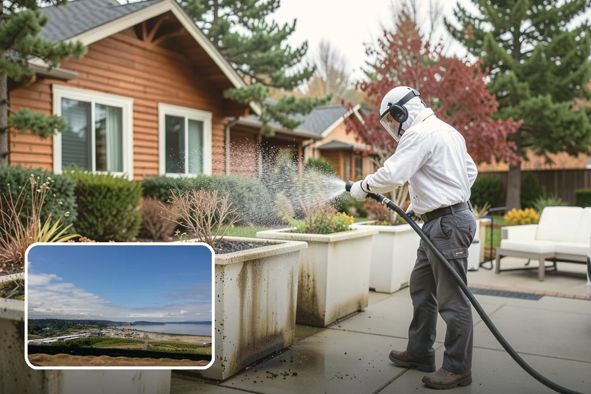 Lattice Cleaning in University Place, Pierce County, WA - Clears moss and mud from crisscrossed lattice openings