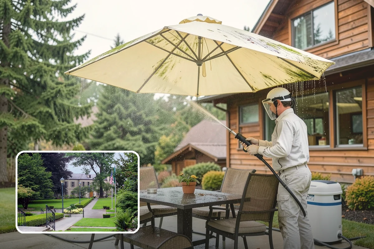Lattice Cleaning in Woodinville, King County, WA - Clears moss and mud from crisscrossed lattice openings