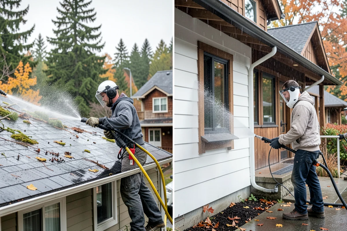 Leaf Stain Removal in Arlington, Snohomish County, WA - Clear debris and assess the tannin staining