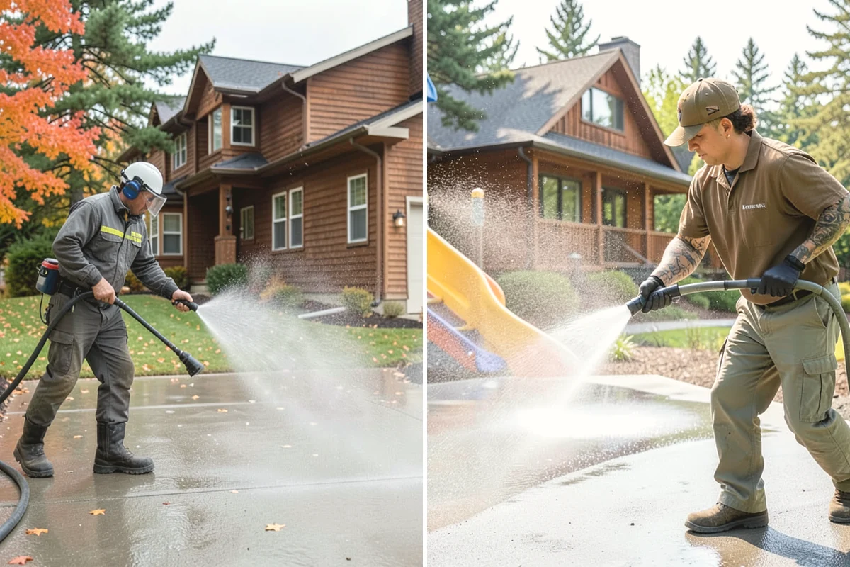 Leaf Stain Removal in Black Diamond, King County, WA - Clear debris and assess the tannin staining
