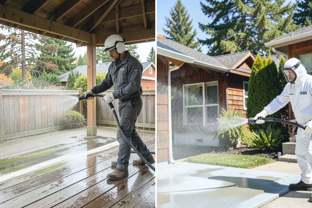 Leaf Stain Removal in Buckley, Pierce County, WA - Clear debris and assess the tannin staining