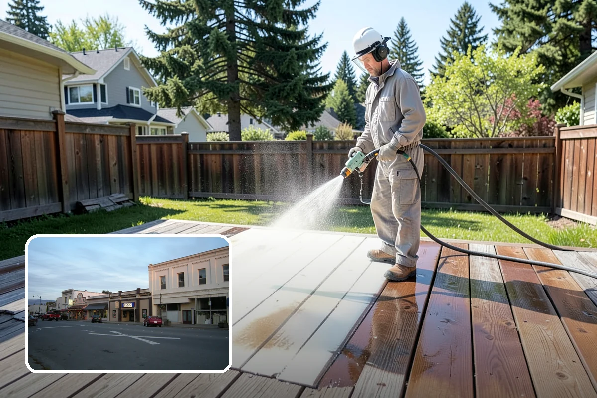 Leaf Stain Removal in Burlington, Skagit County, WA - Breaks down brown tannin staining from fallen leaves