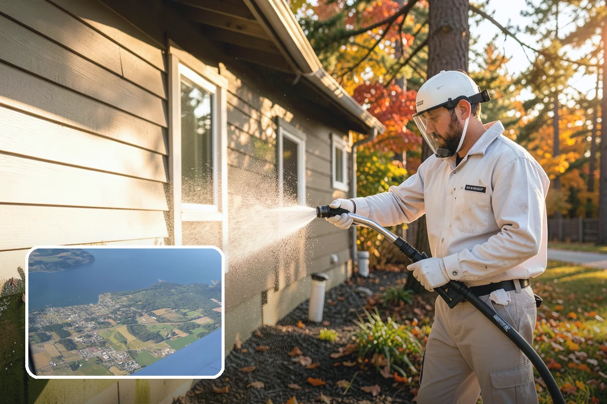 Leaf Stain Removal in Coupeville, Island County, WA - Breaks down brown tannin staining from fallen leaves