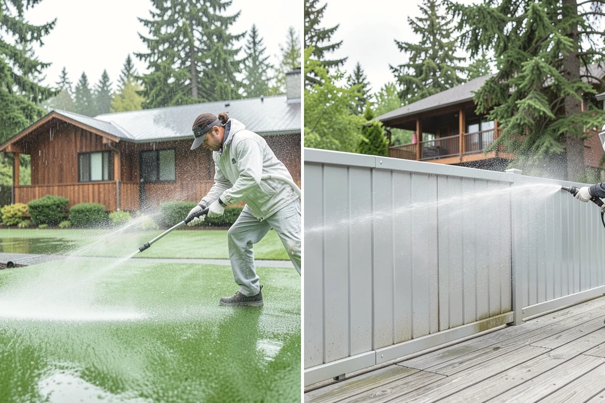 Leaf Stain Removal in Edgewood, Pierce County, WA - Clear debris and assess the tannin staining