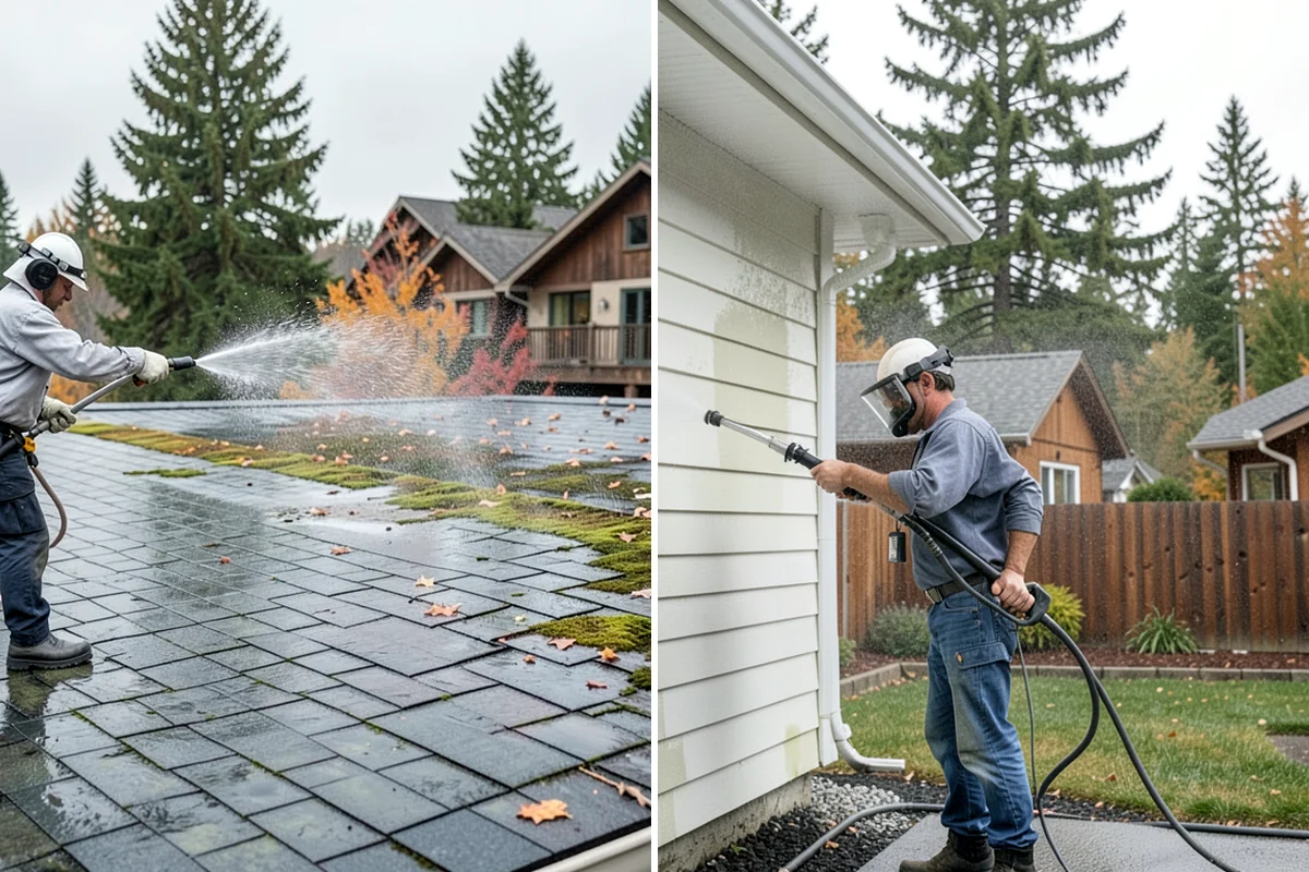 Leaf Stain Removal in Everett, Snohomish County, WA - Clear debris and assess the tannin staining