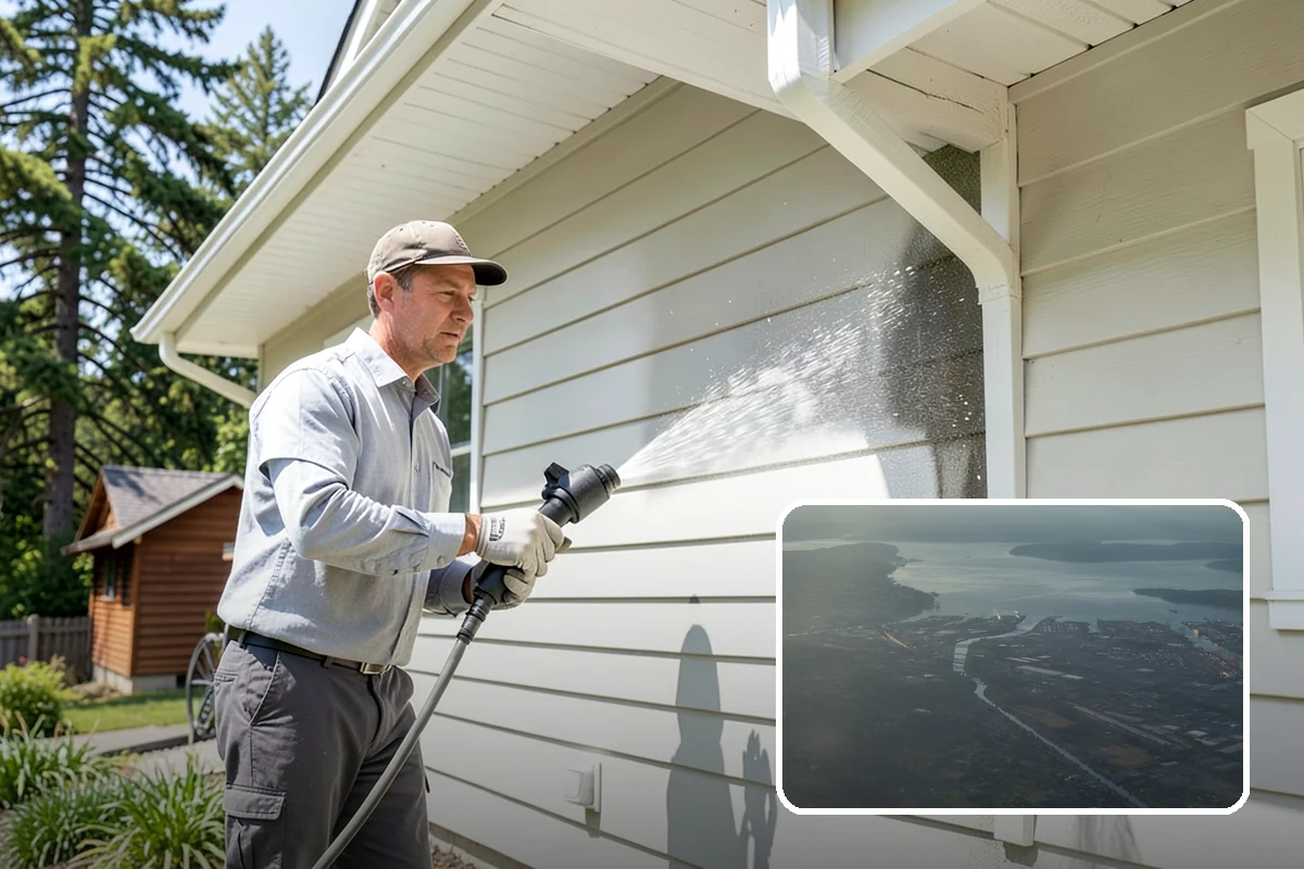 Leaf Stain Removal in Fife, Pierce County, WA - Breaks down brown tannin staining from fallen leaves