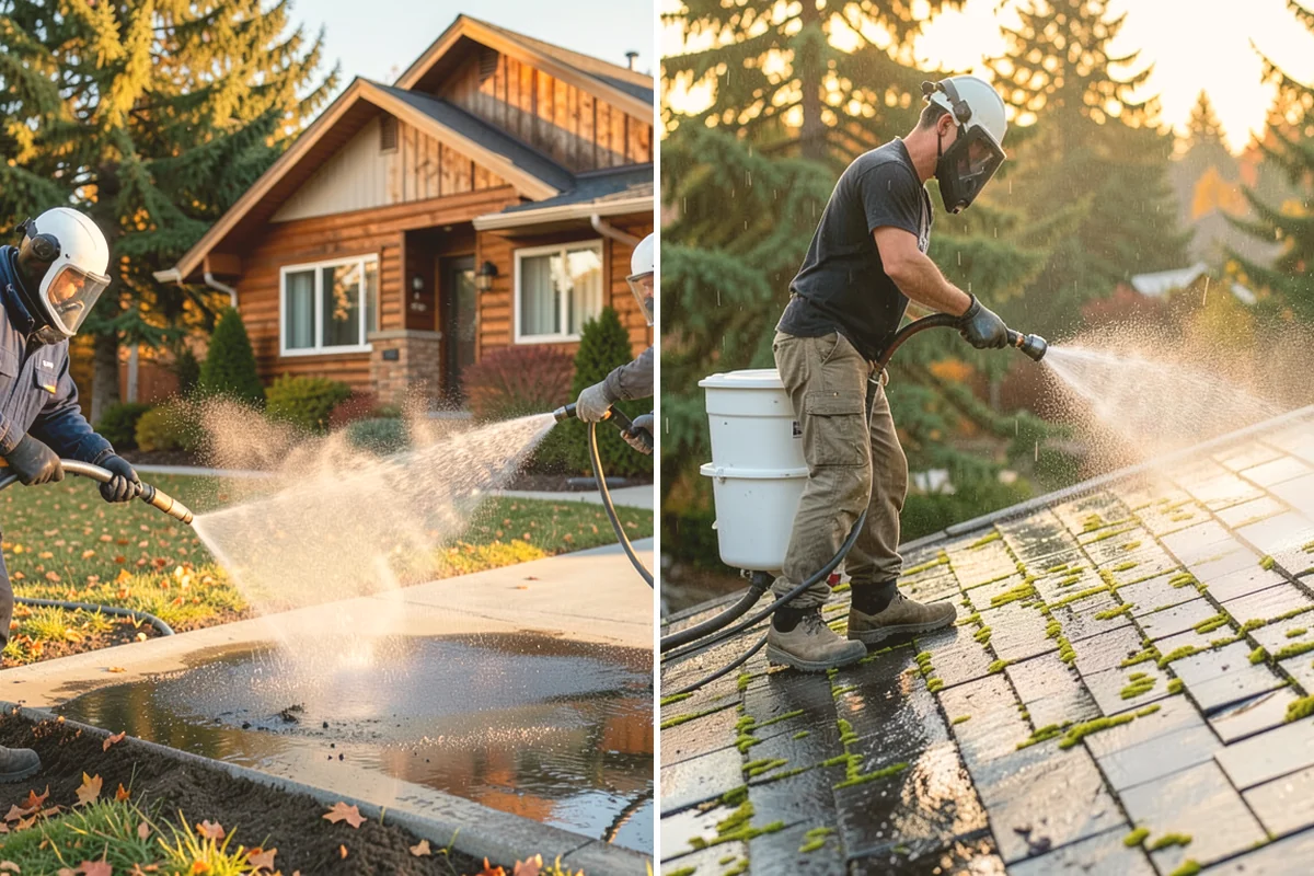 Leaf Stain Removal in Fife, Pierce County, WA - Clear debris and assess the tannin staining
