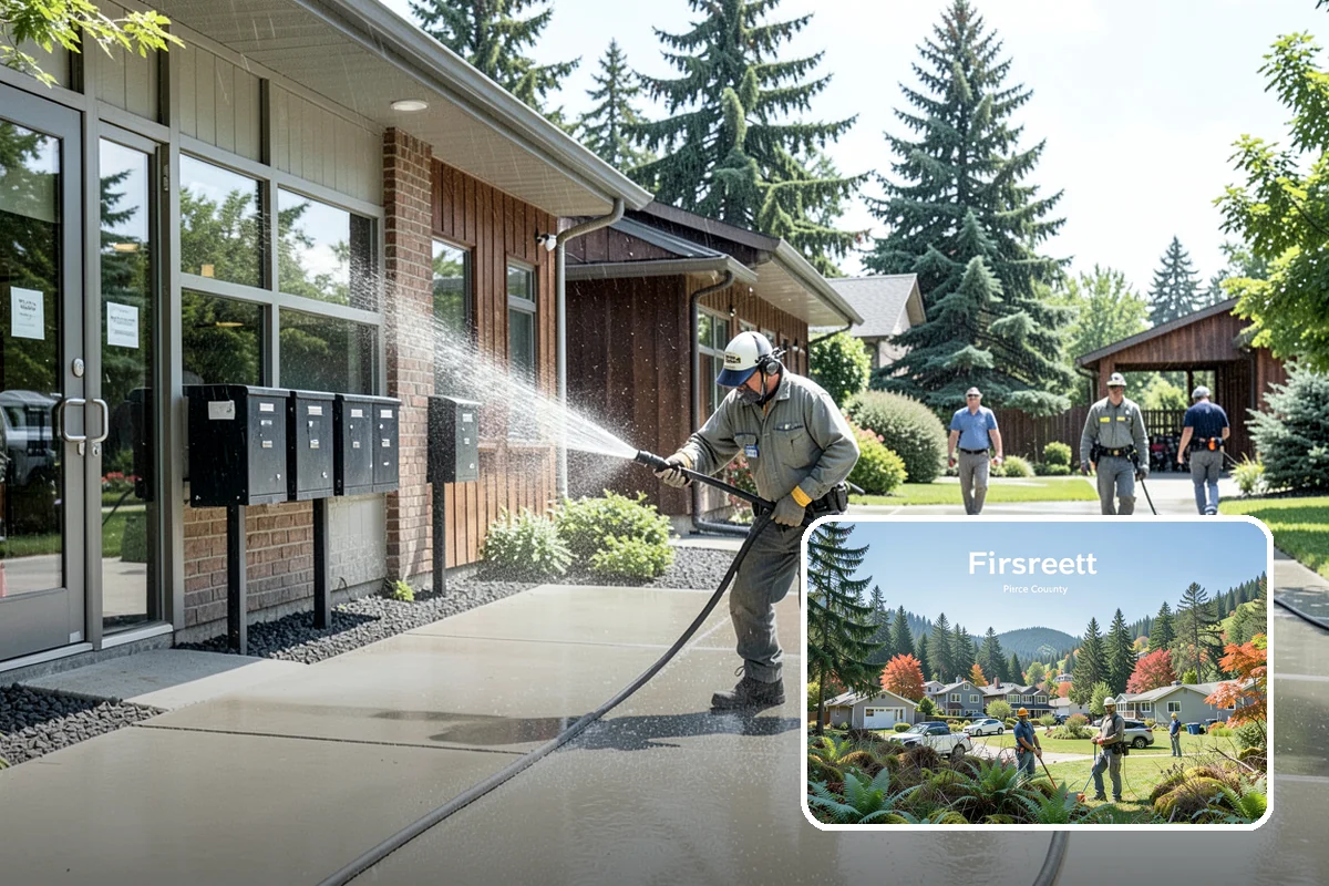 Leaf Stain Removal in Fircrest, Pierce County, WA - Breaks down brown tannin staining from fallen leaves