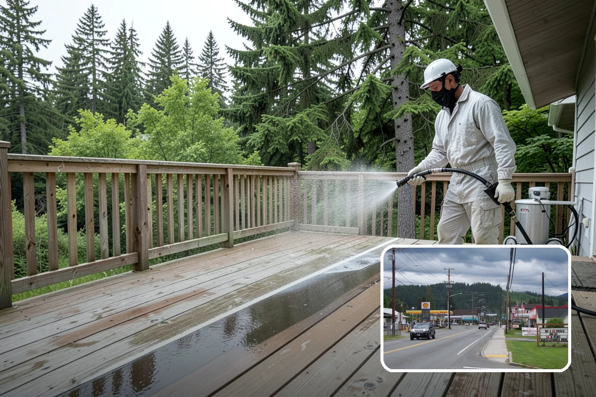 Leaf Stain Removal in Granite Falls, Snohomish County, WA - Breaks down brown tannin staining from fallen leaves