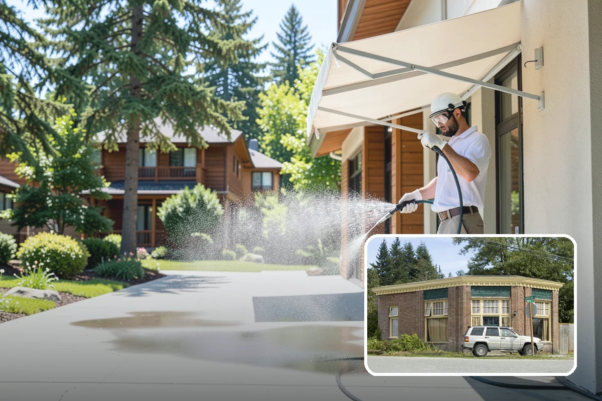 Leaf Stain Removal in Hamilton, Skagit County, WA - Breaks down brown tannin staining from fallen leaves