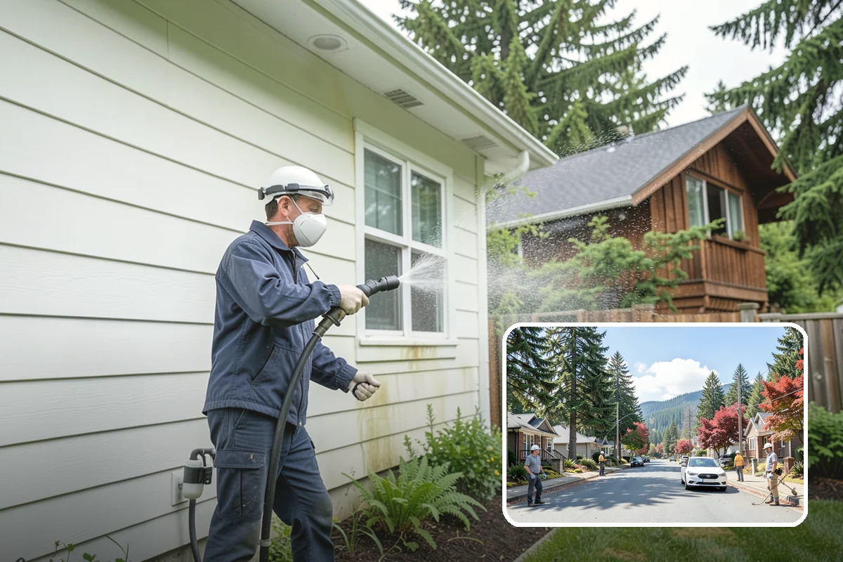 Leaf Stain Removal in Hunts Point, King County, WA - Breaks down brown tannin staining from fallen leaves