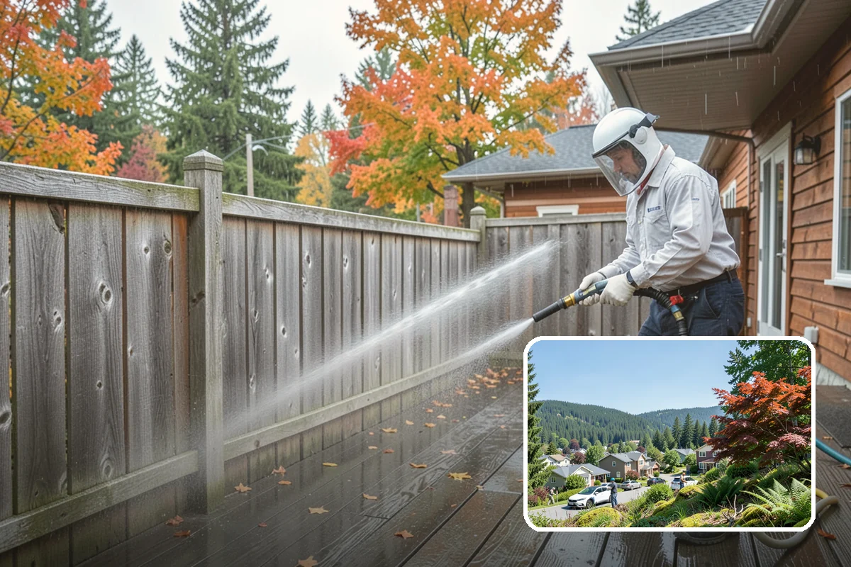 Leaf Stain Removal in Index, Snohomish County, WA - Breaks down brown tannin staining from fallen leaves