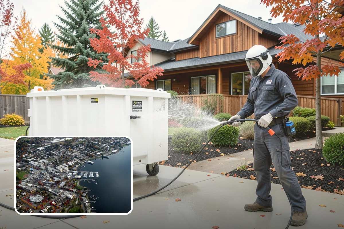 Leaf Stain Removal in Kirkland, King County, WA - Breaks down brown tannin staining from fallen leaves