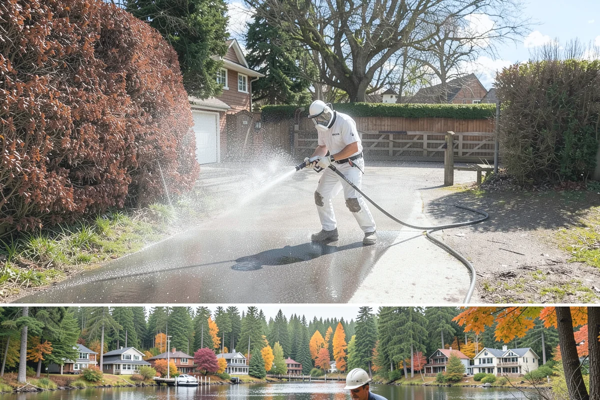 Leaf Stain Removal in La Conner, Skagit County, WA - Tackle leaf tannin stains in late fall or winter once leaf drop ends, before the marks set through the wet months.