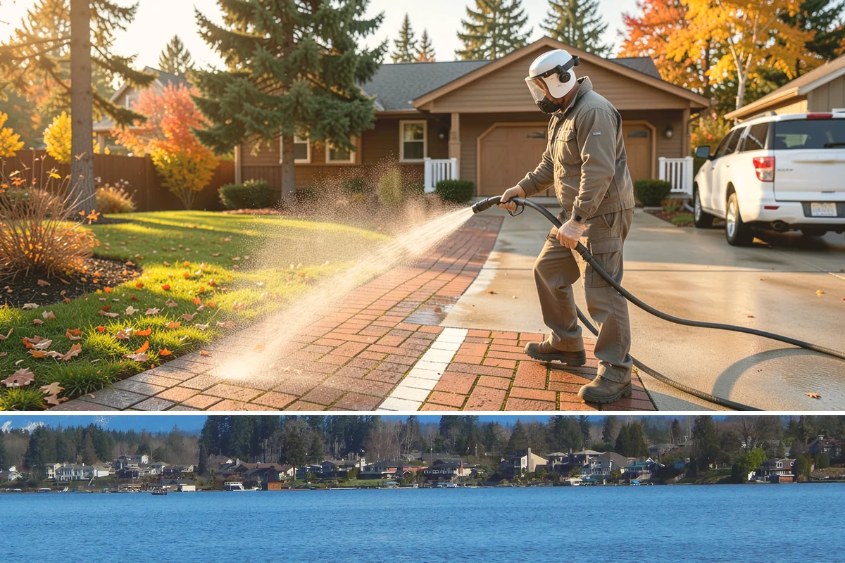 Leaf Stain Removal in Lake Stevens, Snohomish County, WA - Tackle leaf tannin stains in late fall or winter once leaf drop ends, before the marks set through the wet months.
