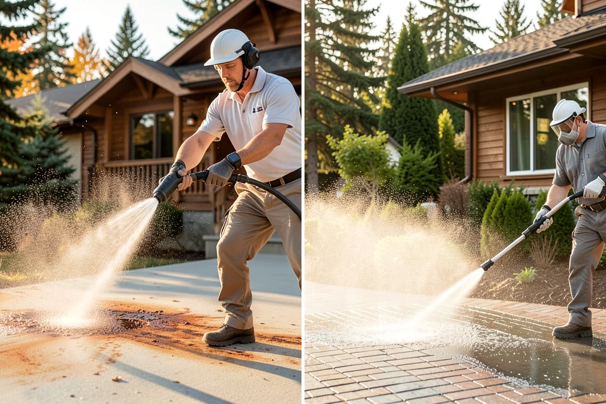 Leaf Stain Removal in Lakewood, Pierce County, WA - Clear debris and assess the tannin staining