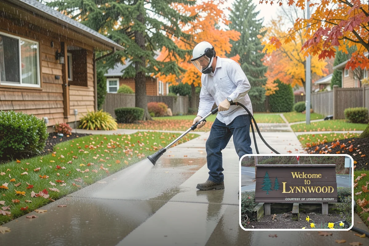 Leaf Stain Removal in Lynnwood, Snohomish County, WA - Breaks down brown tannin staining from fallen leaves