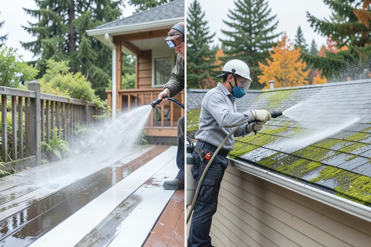 Leaf Stain Removal in Marysville, Snohomish County, WA - Clear debris and assess the tannin staining