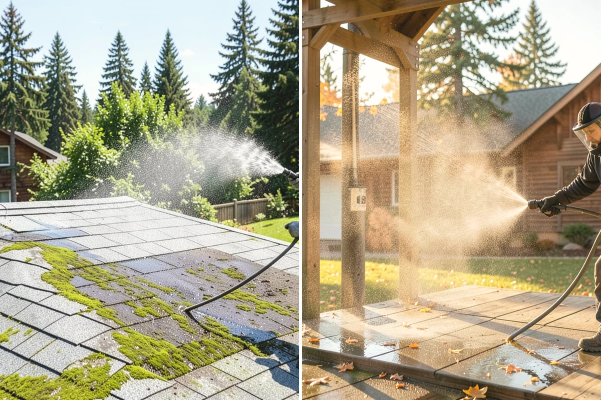 Leaf Stain Removal in Mercer Island, King County, WA - Clear debris and assess the tannin staining