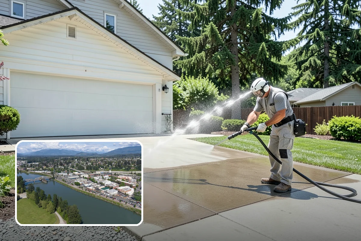 Leaf Stain Removal in Mount Vernon, Skagit County, WA - Breaks down brown tannin staining from fallen leaves